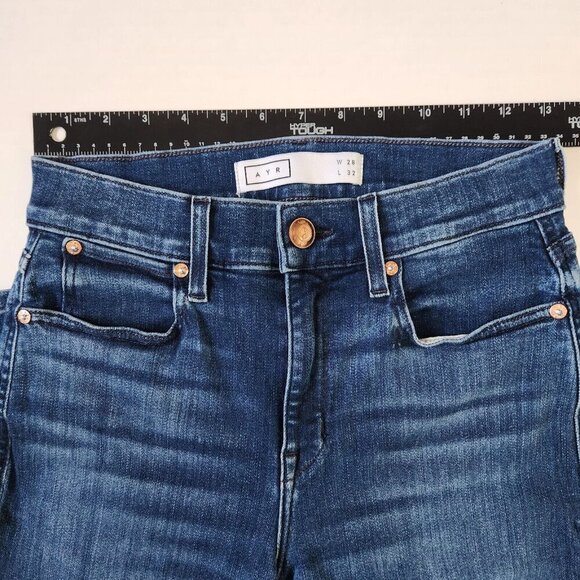 AYR The Chiller Skinny Jeans Womens 28 Medium Wash Blue Mid Rise Stretch - Picture 5 of 12